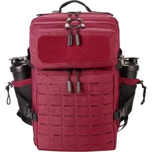 45L Tactical Backpack Molle Bag - Water-Resistant Heavy-Duty Nylon - Maroon